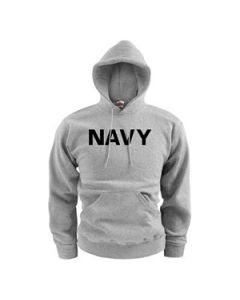 US Navy Hoodie Sweatshirt Grey