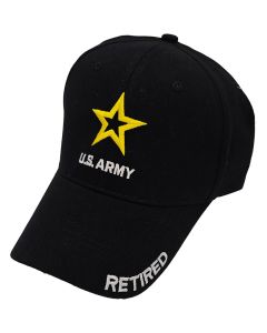 ARMY LOGO W / RETIRED ON BILL CAP