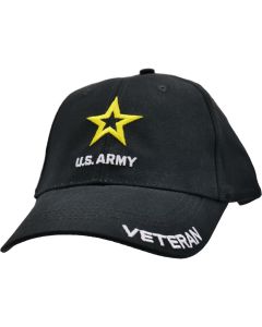 ARMY LOGO W / VETERAN ON BILL CAP
