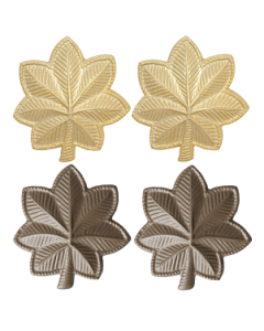 US Army Major Collar Brass Insignia Pins Oak Leaves