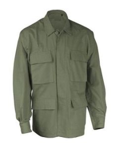Olive Drab 100% Cotton Ripstop Fatigue Shirt