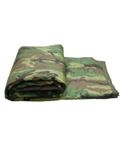 Used US GI Military Surplus Woodland Camo Poncho Liner