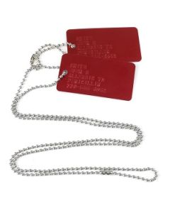 Red Medical Alert Dog Tag Kit