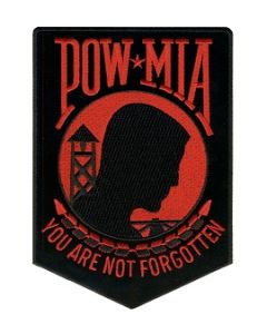 Red & Black POW MIA Patch