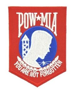 Red, White, Blue POW MIA Patch
