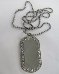 Rhinestone Dog Tag
