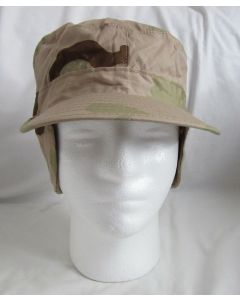 USGI 3 COLOR DESERT PATROL CAP WITH EAR FLAPS