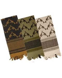 Crossed Rifle Shemagh Scarf