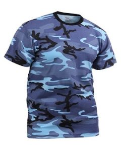 Kids Sky Blue Camo T-Shirts