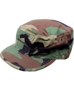 US GI Military Issue Hot Weather Woodland Camo BDU Patrol Cap