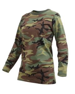Womens Camo Long Sleeve Shirt