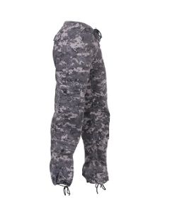 Womens Subdued Urban Digital Camo Vintage Paratrooper Fatigue Pants