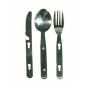 3 Piece Stainless Steel Knife Fork and Spoon Chow Set