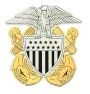 Navy Officer Crest 4 Square Decal