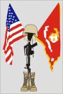 Fallen Hero USA/USMC Crossed Flags Decal
