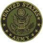 US Army Logo Patch Olive Green and Black 