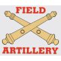 Field Artillery Crossed Cannons Decal