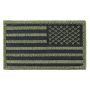American Flag Reversed Patch - Subdued Olive and Black