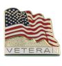 American Flag Veteran Lapel Hat Pin 