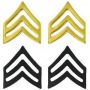 Army Sergeant E-5 Pin on Rank Insignia - Gold or Black