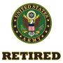 US Army Retired Sticker w/Army Emblem