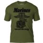 USMC 'Retro' The Few The Proud T-Shirt Military Green