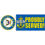 U.S.N Proudly Served Bumper Sticker
