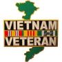 Vietnam Veteran Jacket Patch with Ribbon Bar