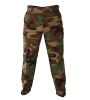 Camouflage BDU Pants - 100% Cotton Ripstop Camo Button Fly, Six Pockets, Bellowed Pockets