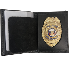 Compact Bi-Fold ID Case With Recessed Badge Cutout