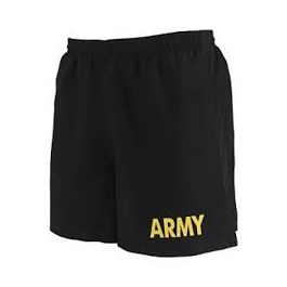 Used Black/Gold Army PT Shorts