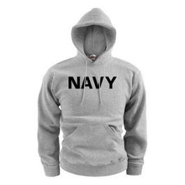 US Navy Hoodie Sweatshirt Grey