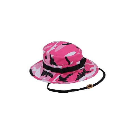 Pink camo bucket store hat