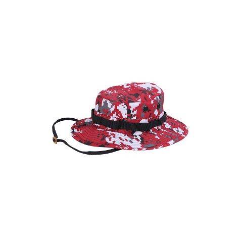 Red digital camo bucket hat new arrivals