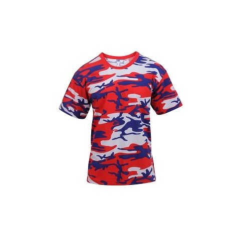 Red White and Blue Camo T shirt