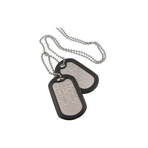 American Flag Military Style Dog Tag Necklace | Custom Engraving Military Chain (Gold) / No